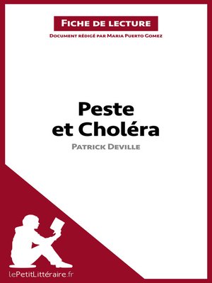 cover image of Peste et Choléra de Patrick Deville (Fiche de lecture)